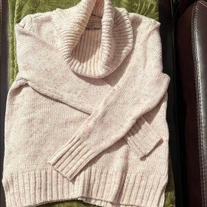 LOFT Soft Pink Cowl Neck Sweater
